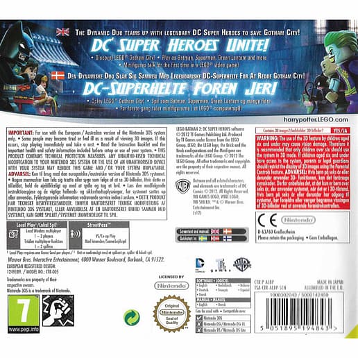 Lego Batman 2 DC Super Heroes Nintendo 3DS Nordic (Begagnad)