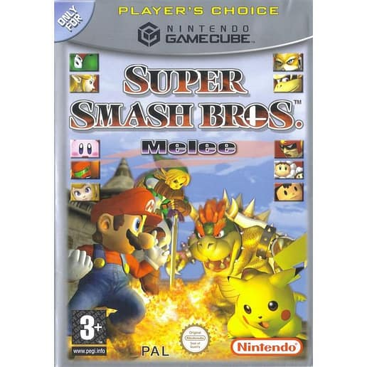 Super Smash Bros Melee Nintendo Gamecube Players Choice (Begagnad)