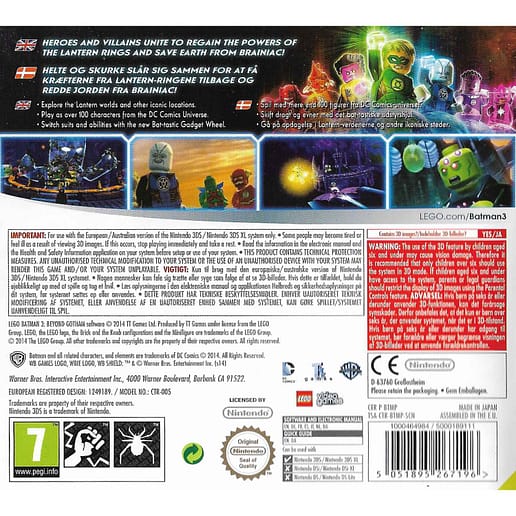 Lego Batman 3 Beyond Gotham Nintendo 3DS (Begagnad)
