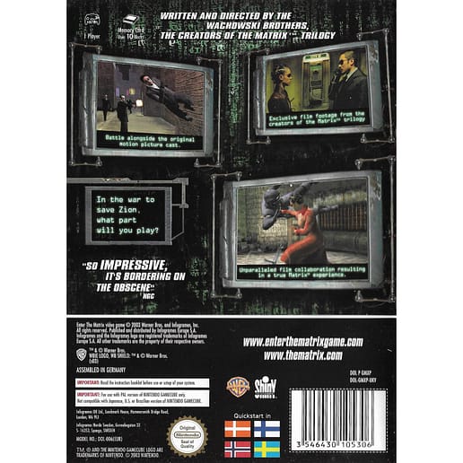 Enter The Matrix Nintendo Gamecube Nordic (Begagnad)