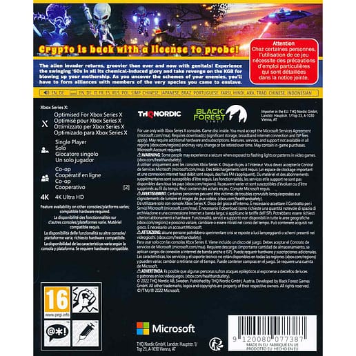 Destroy All Humans 2 Reprobed Xbox Series X