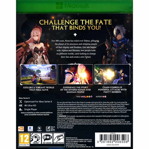 Tales of Arise Xbox Series X Xbox One