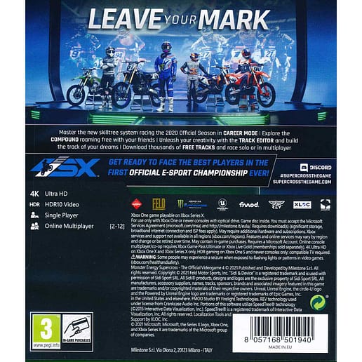 Monster Energy Supercross 4 Xbox One Xbox Series X