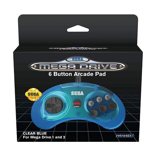 Retro-Bit SEGA MD 6-Button Pad Blue