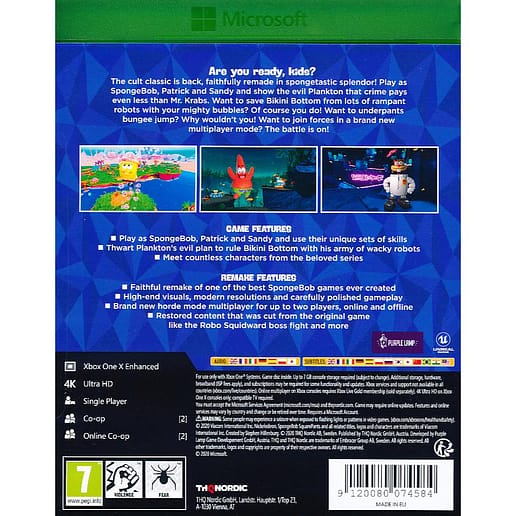 Spongebob Squarepants Battle for Bikini Bottom Rehydrated Xbox One