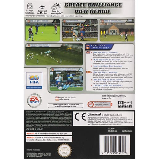 FIFA Football 2004 Nintendo Gamecube Danish (Begagnad)