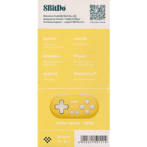 8BitDo Zero 2 Yellow