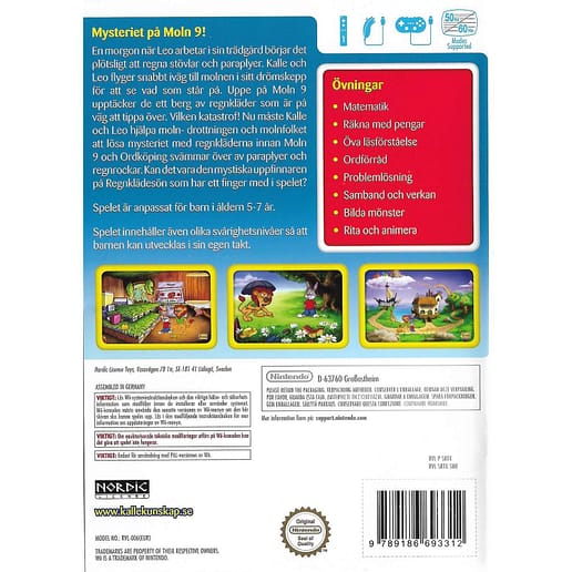 Kalle Kunskap Ettan Mysteriet på Moln 9 Nintendo Wii Swedish (Begagnad)