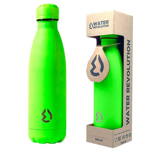 Water Revolution Fluor Green flaska termo rostfritt stål 500ml