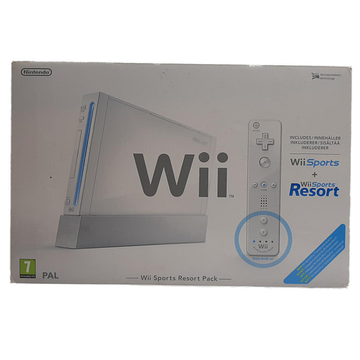 Nintendo Wii Basenhet Vit Wii Sports & Wii Sports Resort (Boxad, RVL-001)
