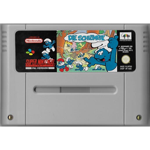 The Smurfs Super Nintendo SNES (Begagnad, Endast kassett)