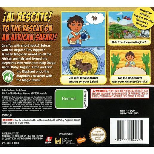 Go Diego Go Safari Rescue Nintendo DS (Begagnad)