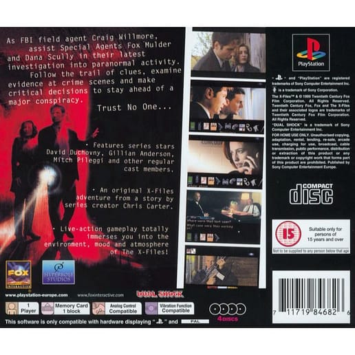 The X-Files Playstation 1 PS1 (Begagnad)