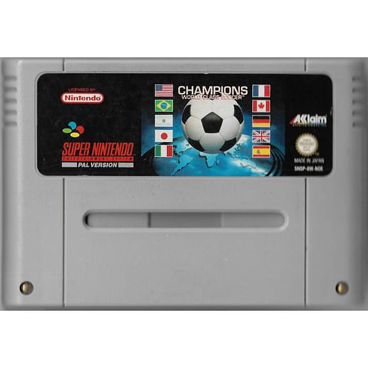 Champions World Class Soccer Super Nintendo SNES (Begagnad, Endast kassett)