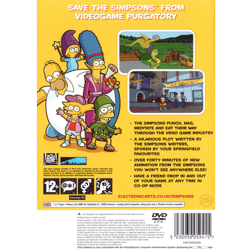The Simpsons Game Playstation 2 PS2 (Begagnad)