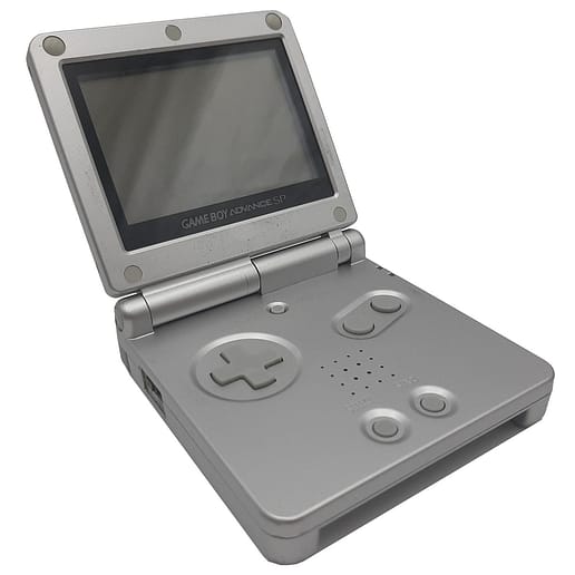 Gameboy Advance SP AGS-001 Platinum Silver Basenhet (Begagnad)