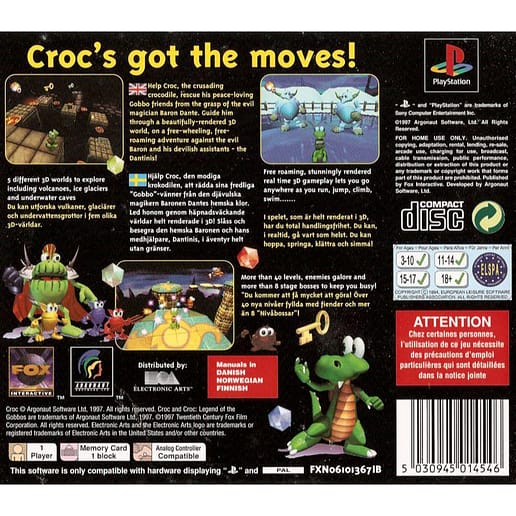 Croc Legend of the Gobbos Playstation 1 PS1 (Begagnad)