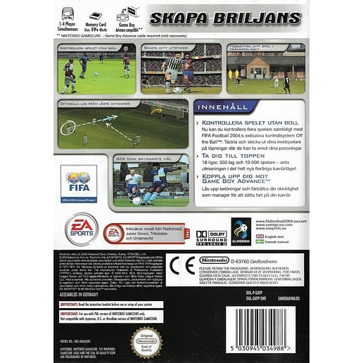 FIFA Football 2004 Nintendo Gamecube (Begagnad)