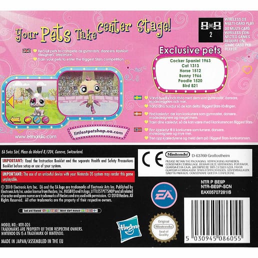 Littlest Pet Shop 3 Biggest Stars Pink Team Nintendo DS (Begagnad)