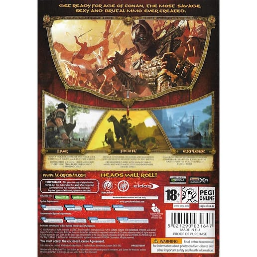 Age of Conan Hyborian Adventures PC DVD (Begagnad)