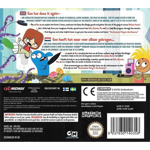 Fosters Home for Imaginary Friends Imagination Invaders Nintendo DS (Begagnad)