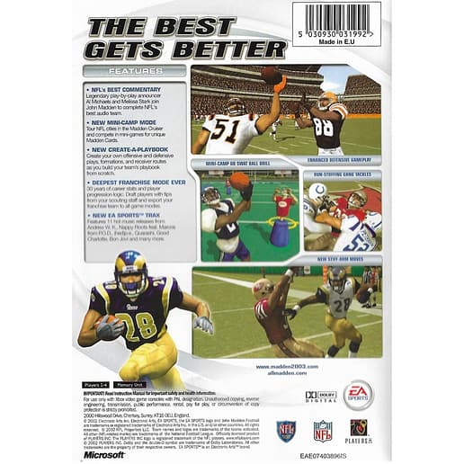 Madden NFL 2003 Xbox (Begagnad)