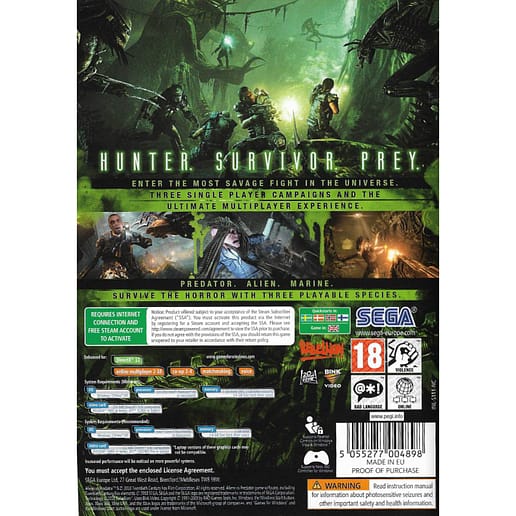 Aliens vs Predator PC DVD (Begagnad)