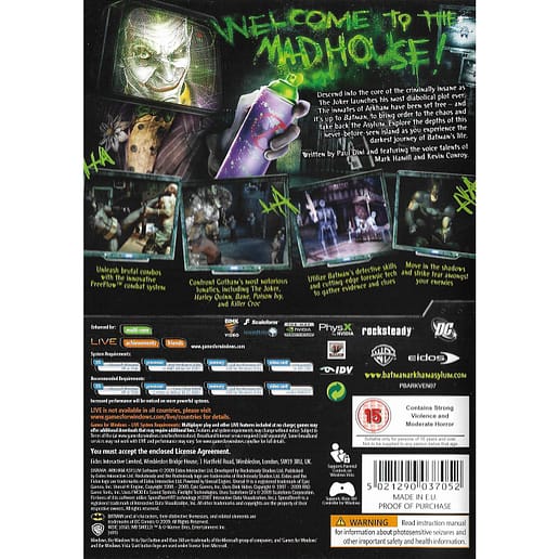 Batman Arkham Asylum PC DVD (Begagnad)