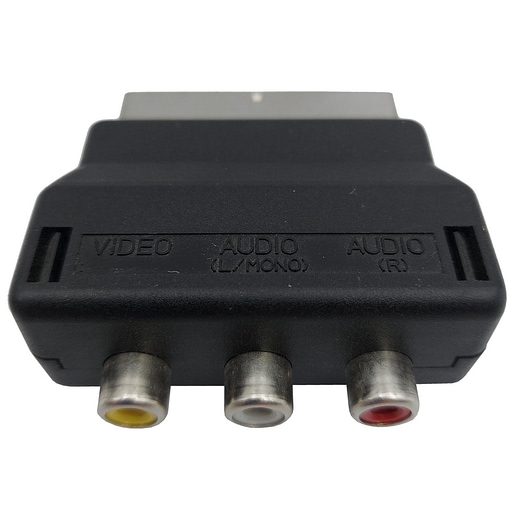 Scart Kontakt Adapter RCA AV Nintendo Svart (Begagnad)