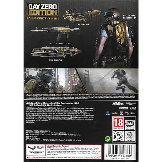 Call of Duty Advanced Warfare PC DVD Day Zero Edition (Begagnad)