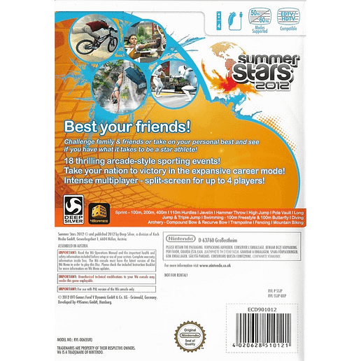 Summer Stars 2012 Nintendo Wii (Begagnad)