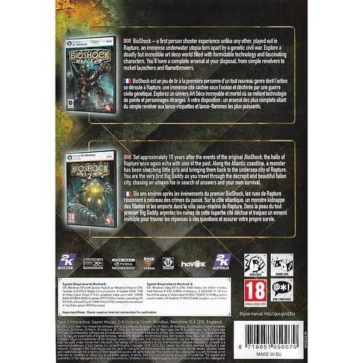 Bioshock + Bioshock 2 PC DVD (Begagnad)