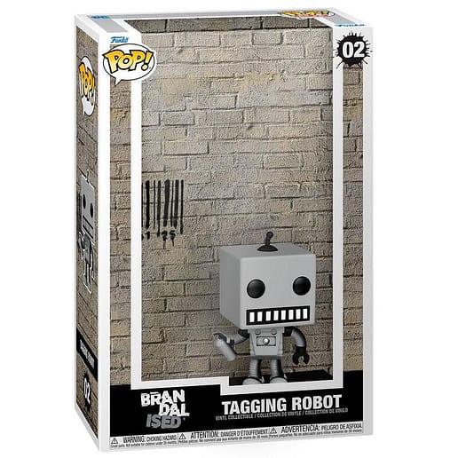 POP figure Art Covers Brandalised Tagging Robot