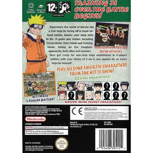 Naruto Clash of Ninja European Version Nintendo Gamecube (Begagnad)