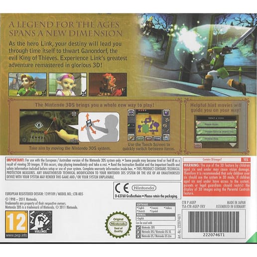 The Legend of Zelda Ocarina of Time 3D Nintendo 3DS (Begagnad)