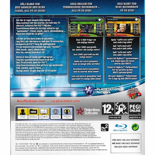 Buzz Quiz TV Playstation 3 PS 3 (Begagnad)