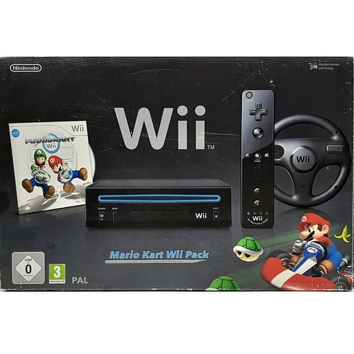 Basenhet Svart Nintendo Wii Mario Kart Wii Pack