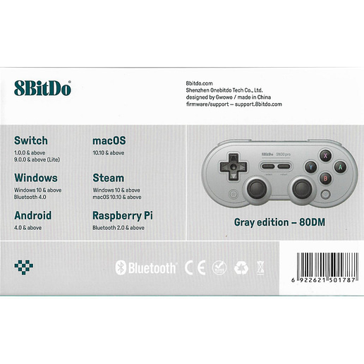 8Bitdo SN30 Pro Gamepad Gray Edition