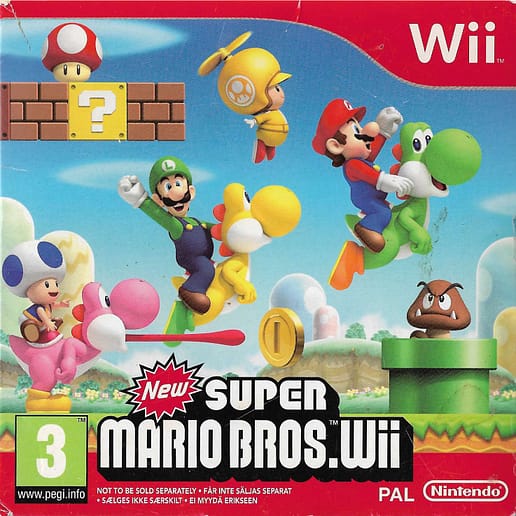 New Super Mario Bros Wii Nintendo Wii Paperback (Begagnad)