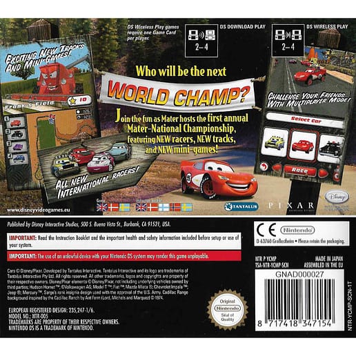 Cars Mater-National Championship Nintendo DS (Begagnad)