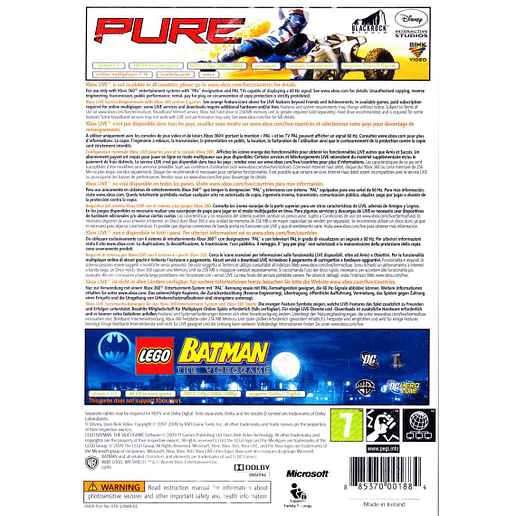 Pure & Lego Batman the Videogame Xbox 360