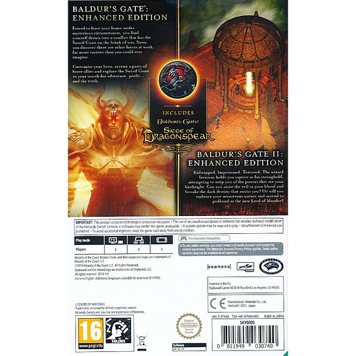 Baldurs Gate & Baldurs Gate II Enhanced Editions Nintendo Switch
