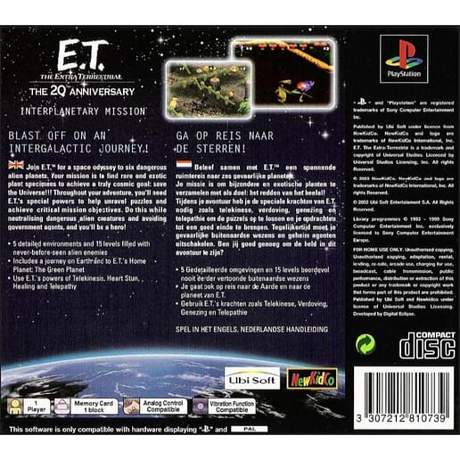 E.T. The Extra-Terrestial Interplanetary Mission Playstation 1