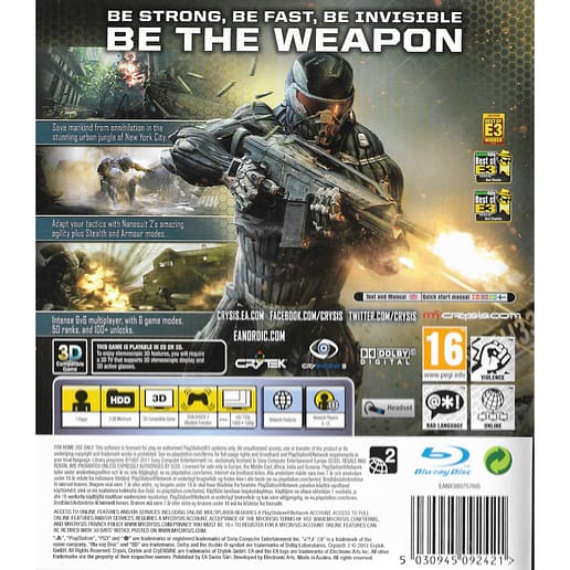 Crysis 2 Playstation 3 PS 3 (Begagnad)