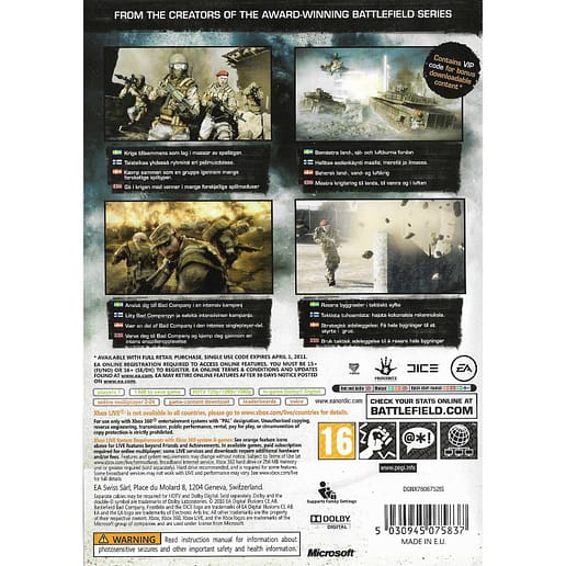 Battlefield Bad Company 2 Xbox 360 Nordic (Begagnad)