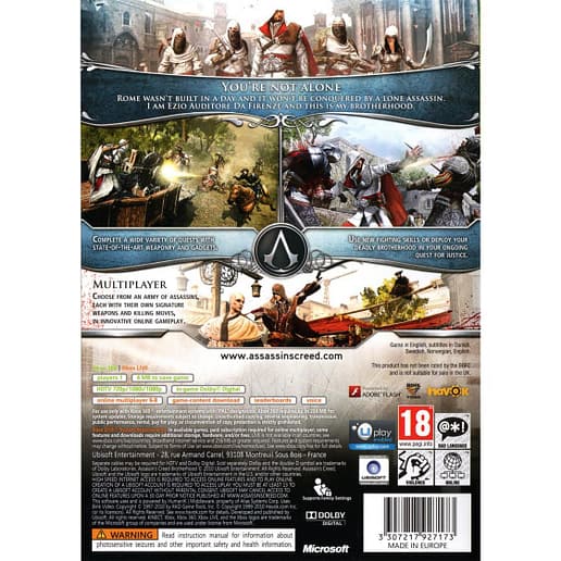 Assassins Creed Brotherhood Xbox 360 (Begagnad)