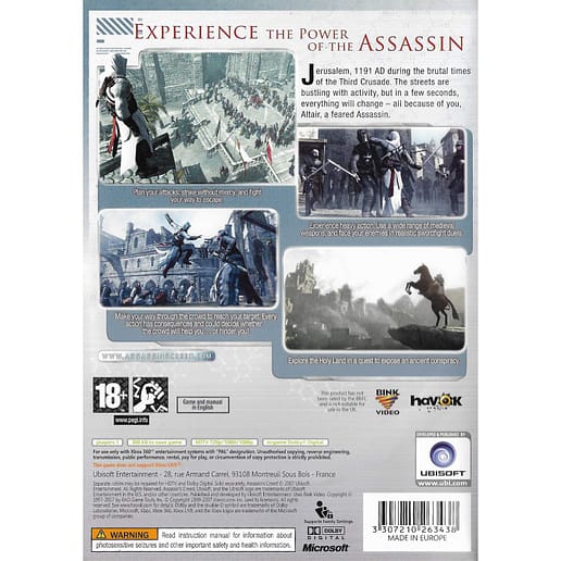 Assassins Creed Xbox 360 (Begagnad)