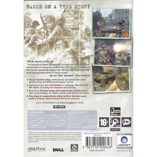 Brothers in Arms Earned in Blood PC DVD Nordic (Begagnad)