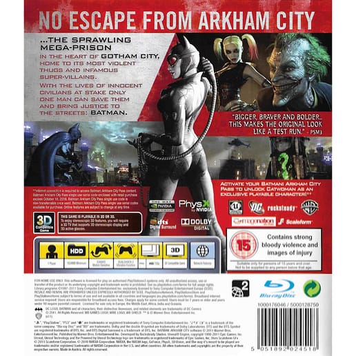 Batman Arkham City Playstation 3 PS3 (Begagnad)