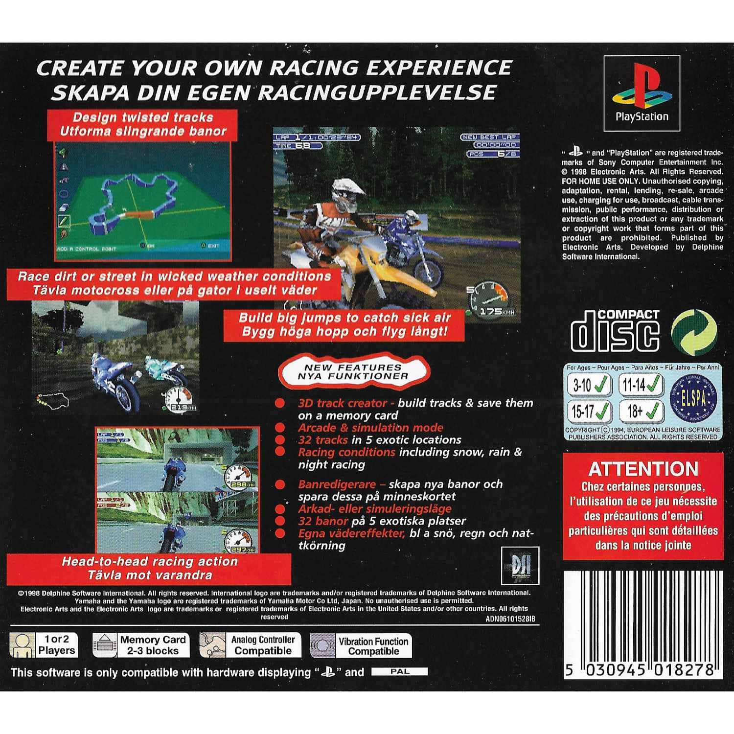 Moto Racer 2 Playstation 1 PS1 (Begagnad)
